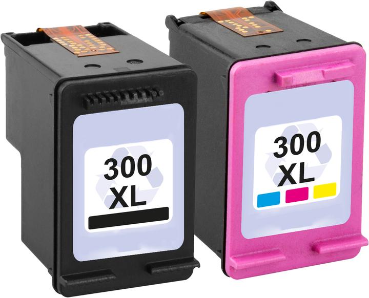 Produktbild Plutoos HP 300 XL HP 300 XL Patronen XXL kompatibel, 2er Set BK+CL (BK, CL)
