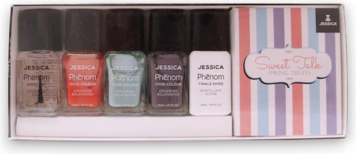 Jessica Cosmetics Sweet Talk Spring Treats Base Coat und 3 Vivid Colors mit Finale Shine - Set (Farblack)