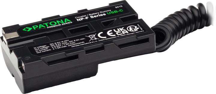 Image du produit Patona Adaptateur de batterie d'entrée USB-C NP-FZ100 (Coupleurs à courant continu)