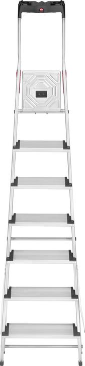 Produktbild Hailo L80 ComfortLine, Alu-Sicherheits-Stehleiter, 7 Stufen (Trittleiter, 140 cm)