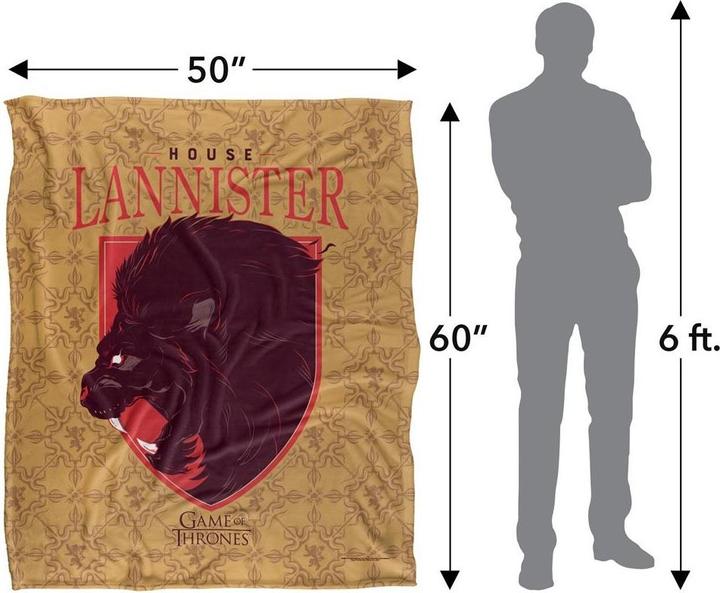 Immagine prodotto Game of Thrones House Lannister Coperta (152 x 127 cm)