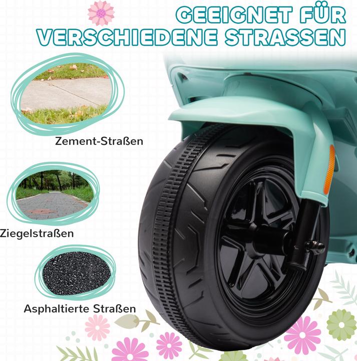 Produktbild Aiyaplay Kinder Elektro-Motorrad Kunststoff, Metall Grün