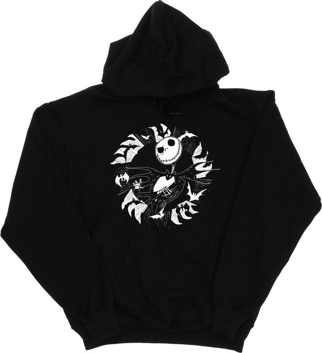 Actual product image Disney Womens/Ladies Nightmare Before Christmas Jack Bat Circle Hoodie (L)