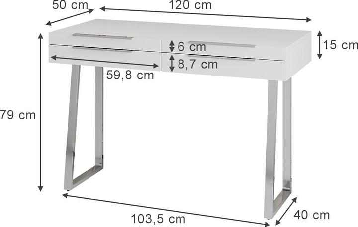 Immagine prodotto Oskar-Store Alexia (120 x 50 x 79 cm)