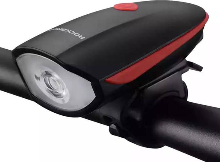 Immagine prodotto Rockbros Campanello elettronico per bicicletta e luce 7588 (nero e rosso) (250 lm)