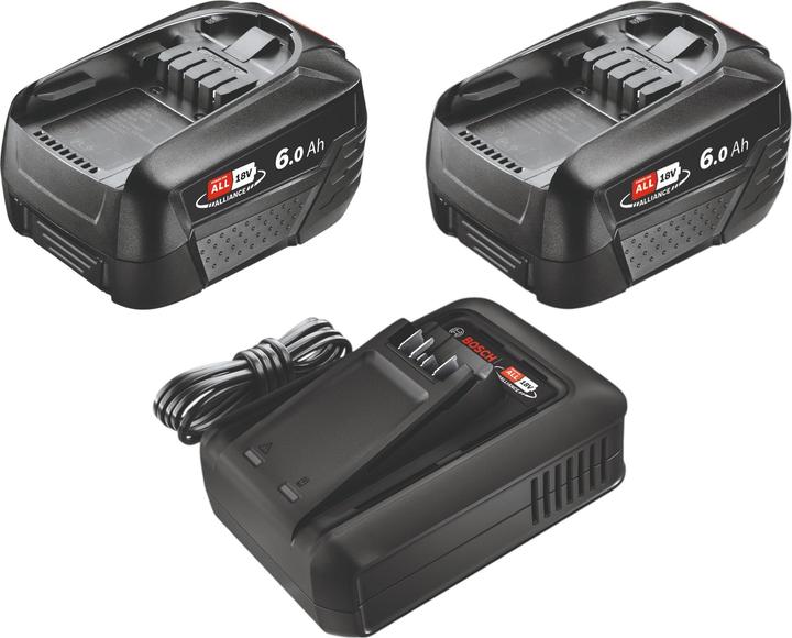 Productafbeelding Bosch Home & Garden Bosch Starter-Set 18 V 2x PBA 18V 6.0Ah W-C Akku 6,0 Ah ( 2x 1600A00DD7 ) + AL 18V-44 Ladegerät ( (18 V)