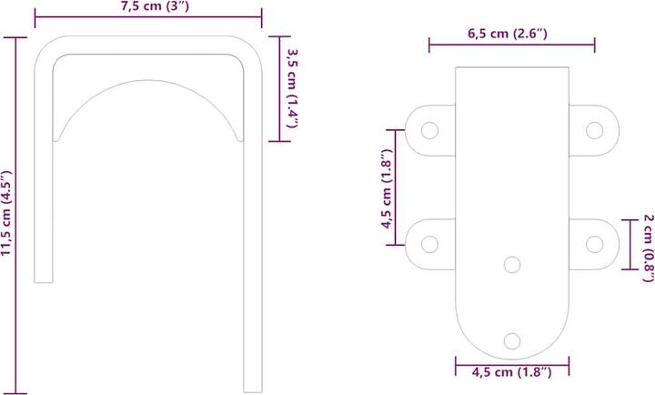 Produktbild VidaXL Scheunentür-Bypass-Halterungen für Rundschienen 4Stk. Edelstahl