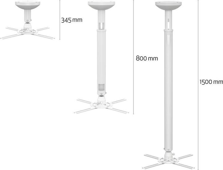 Immagine prodotto Multibrackets M Supporto per proiettore HD 970-1500mm (Soffitto)