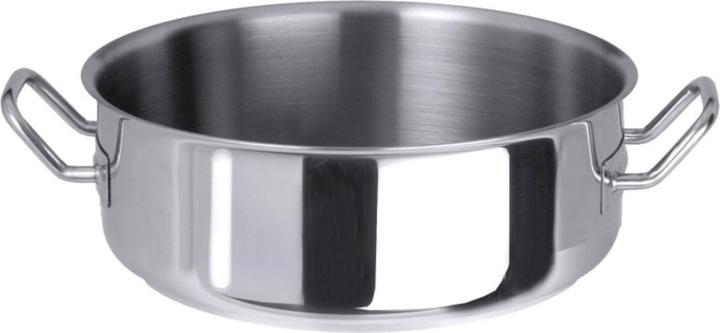 Contacto Series Flat frying pot with stainless steel handles, capacity:,t. (24 cm, Frying pan, Stainless steel)