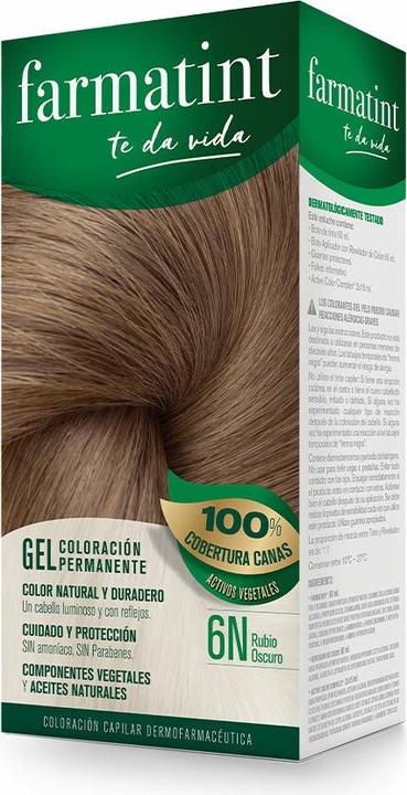 Produktbild Farmatint gel coloración permanente #6n-rubio oscuro (6n)