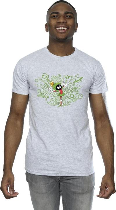 Immagine prodotto Looney Tunes ACME Doodles Marvin Martian Maglietta Uomo (5XL)