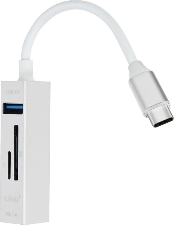 LinQ 5-in-1 USB-C hub, 3x USB ports + SD / Micro-SD card reader (USB-C, 3 Ports)