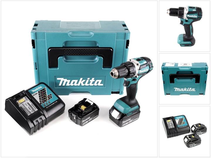 Immagine prodotto Makita DDF484RTJ Trapano avvitatore a batteria, 18 V, 2x 5,0 Ah Li-Ion, 54 (Batteria ricaricabile)