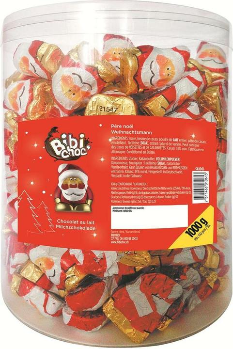Choco Diffusion Schokolade Mini-Weihnachtsmänner Milchschokolade 1 kg (1080 g)