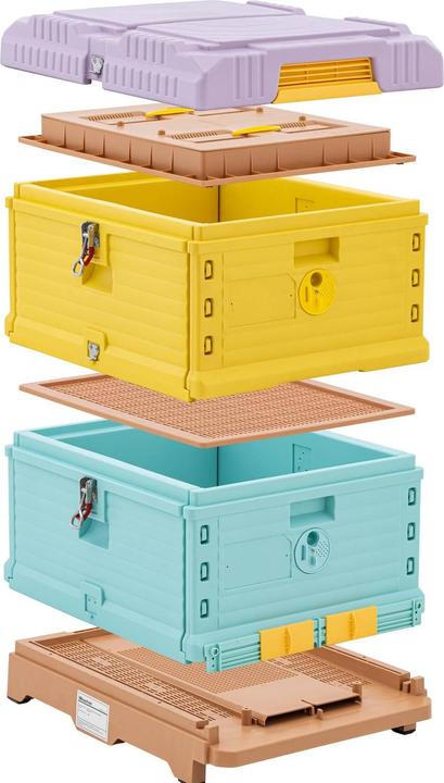 Actual product image Wiesenfield Beehive - plastic (polypropylene) - 54 x 44 cm - with thermal insulation (Bee, Wild bees)