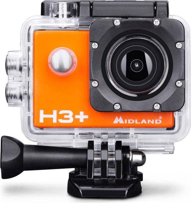 Actual product image Midland H3+ Dashcam viewing angle horizontal max. 120° Battery, WLAN (Wi-Fi, Accelerometer, Rechargeable battery, Built-in microphone, Built-in display, Night vision, Full HD)