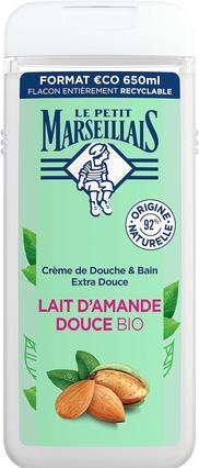 Le Petit Marseillais Extra Gentle Bath & Shower Cream Organic Sweet Almond Milk 650ml (650 ml)