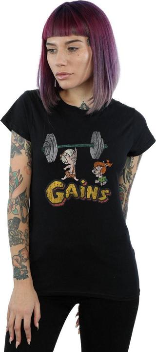 Actual product image The Flintstones Womens/Ladies Bam Bam Gains Distressed Cotton T-Shirt (S)