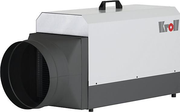 Immagine prodotto Kroll Stufa elettrica, portata d'aria 960 m³/h, CEE, con attacco termostato, lungh. x (18000 W)