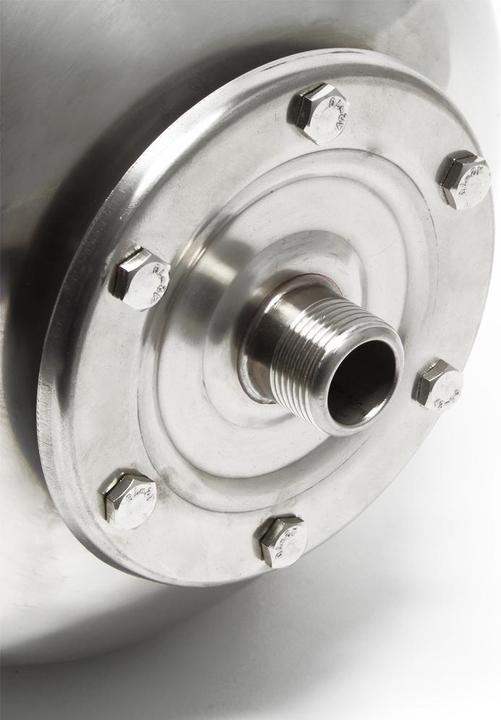 Image du produit Wiltec 100L INOX Réservoir pression à vessie pour la surpression domestique cuve ballon, suppresseur pompe (Pompe à eau domestique)