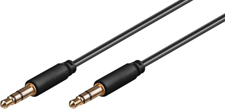 Image du produit Goobay Câble de connexion audio AUX, 3,5 mm stéréo 3 pôles, slim, CU (2 m)