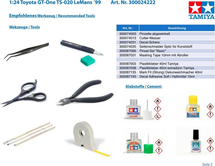 Actual product image Tamiya Toyota GT-One TS020