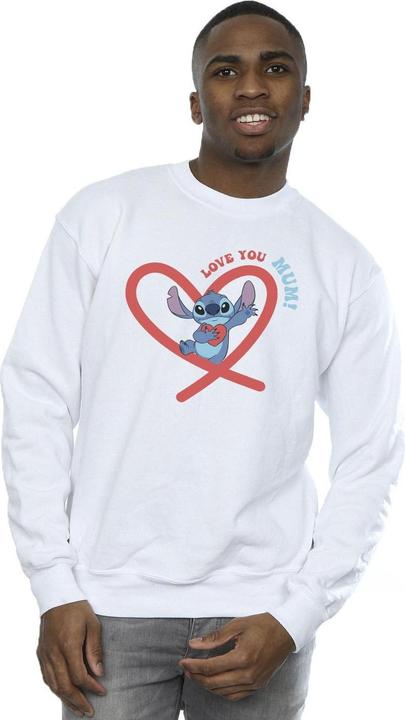 Actual product image Disney Mens Lilo & Stitch Love You Mum Sweatshirt (XL)