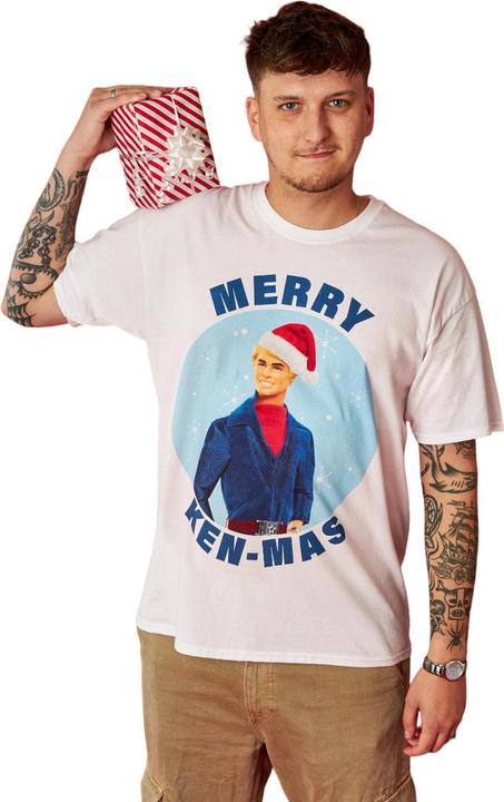 Actual product image Barbie Mens Merry Kenmas T-Shirt (L)