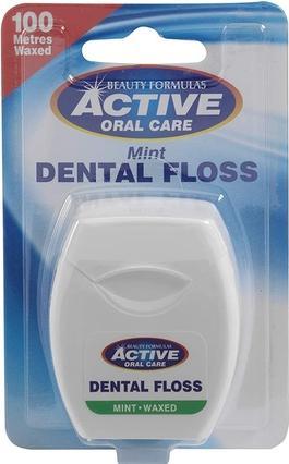 Beauty Formulas Active Oral Care - Dental Floss Waxed Floss Mint 100 (100 m)
