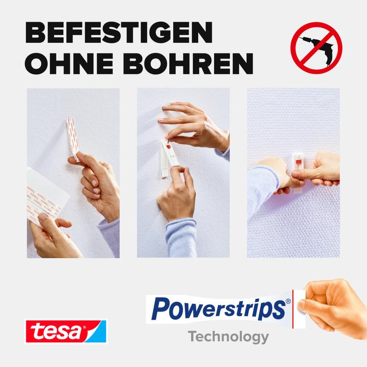 Actual product image tesa Adhesive nail for wallpaper & plaster, 1kg holding power, height-adjustable, can be removed without