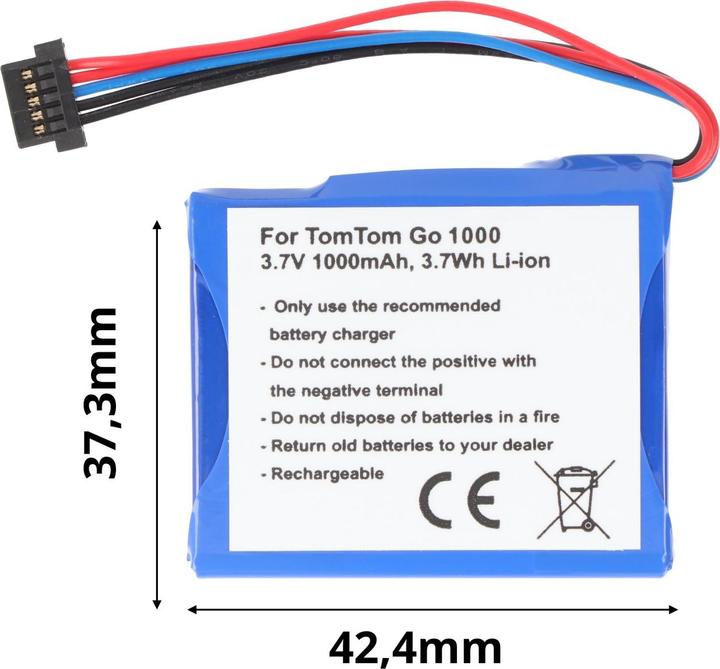 Image du produit TomTom Batterie Go Live 1000, Go Live 1005 Batterie AHL03711018, VF1C