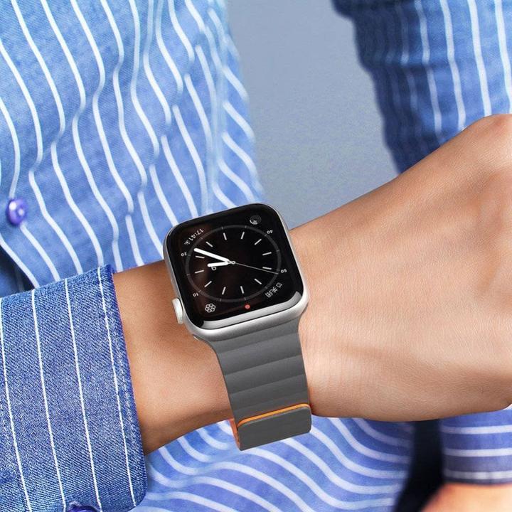 Image du produit Dux Ducis magnetic strap watch strap 7/6/5/4/3/2 (40 mm, 38 mm, 41 mm, Silicone, Apple Watch Series 1, Apple Watch Series 2, Apple Watch Series 3, Apple Watch Series 4, Apple Watch Series 5, Apple Watch Series 6, Apple Watch Series 7, Apple Watch Series 8, Apple Watch Series 9, Apple Watch SE)