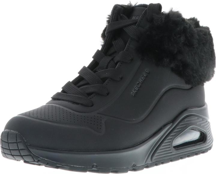 Produktbild Skechers 310539L/BBK Uno-Fall Air Kinder Mädchen Damen Sneaker Turnschuhe Kunstfell schwarz (35)