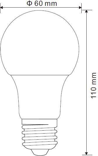Actual product image Globo LED illuminant aluminum 2xE27 LED (E27, 9 W, 810 lm, 2 x, F)