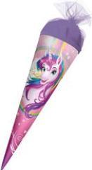 Produktbild Magni ROTH Geschenk-Schultüte gross Delfine 35 cm - rund Tüllverschluss - Zuckertüte Schulanfang (35 cm, 1 x)