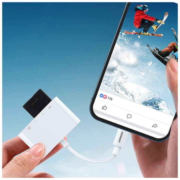 Actual product image Joyroom Lightning to USB OTG Card Reader (Lightning, USB-A, USB Type C, SD card)