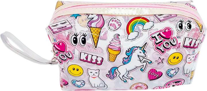 Unico Transparentes Federmäppchen mit Einhorn-Aufdruck