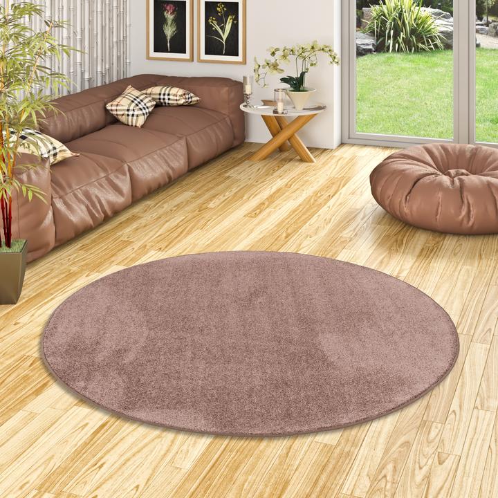Produktbild Snapstyle Hochflor Velours Teppich Luna Rund (133 x 133 cm)