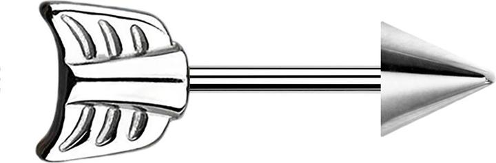 Produktbild Star Piercing Micro Barbell silber mit Cone und Pfeil (Chirurgenstahl 316L, ohne Messing)