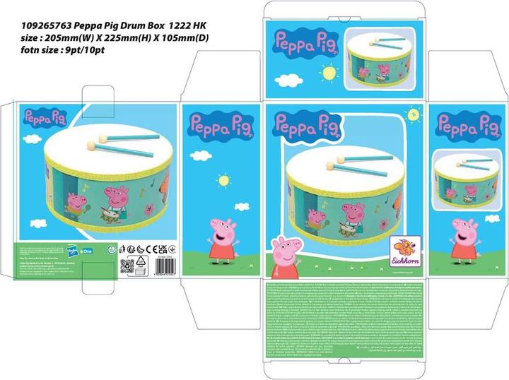 Image du produit Eichhorn Tambour Peppa Pig 20cm (Allemand)
