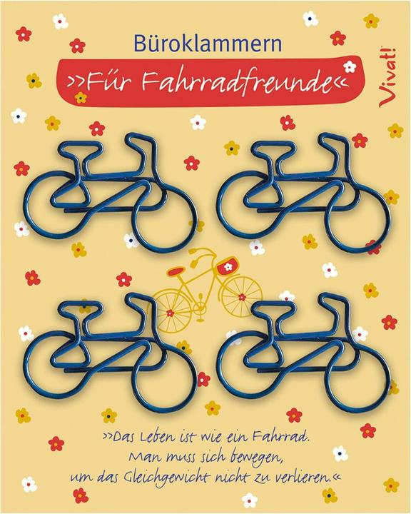 Produktbild 4er-Set Büroklammern »Fahrradfreunde«