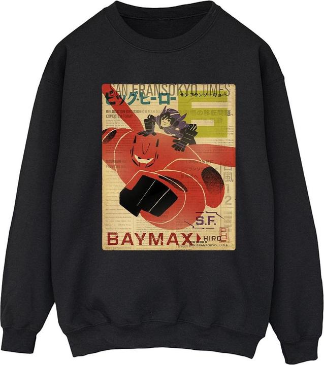 Produktbild Disney Big Hero 6 Baymax Flying Baymax Newspaper Sweatshirt (L)