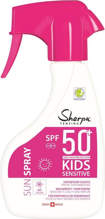 Sherpa Tensing Sonnenspray Sensitive SPF 50+ KIDS (Sonnenspray, SPF 50, 250 ml)