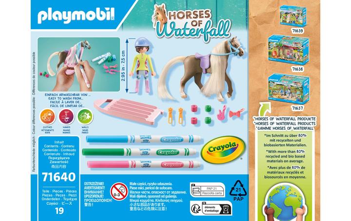 Immagine prodotto Playmobil Set creativo con cavallo e matite (71640, Cavalli Playmobil della cascata)