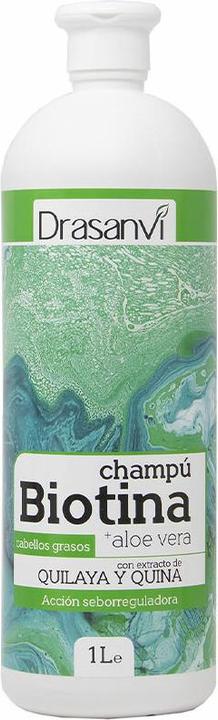 Produktbild Drasanvi BIOTIN AND ALOE VERA oily hair shampoo 1000ml (Flüssiges Shampoo)