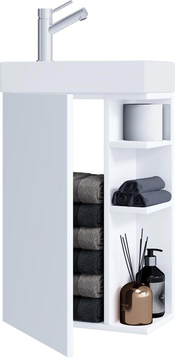 Actual product image VCM 2-piece Bathroom Furniture Set Guest WC Guest Bathroom Washbasin Small Narrow Lumia
