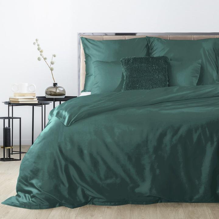 Produktbild Eurofirany Bettwäsche 140x200 cm Baumwolle glatte grüne Farbe Nova 3 (Duvetbezug, 140 x 200 cm)