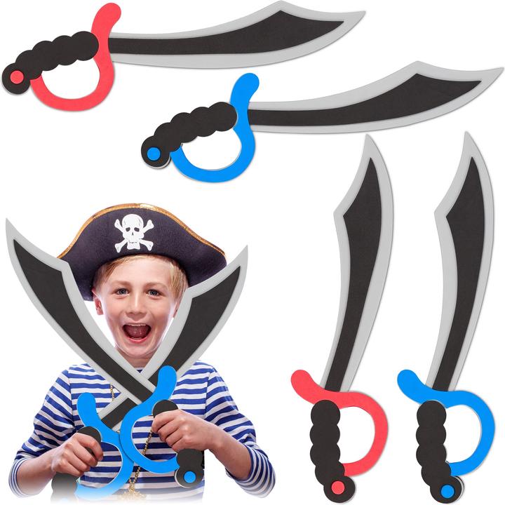 Actual product image Relaxdays Foam Pirate Sword, Set of 4