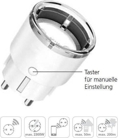 Produktbild Burg Wächter BURG-WCHTER SmartHome Steckdosen-Adapter BURGprotect, weiá