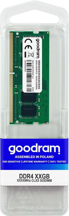 Goodram GR3200S464L22/16G Speichermodul GB DDR4 (1 x 16GB, 3200 MHz, DDR4-RAM, SO-DIMM)